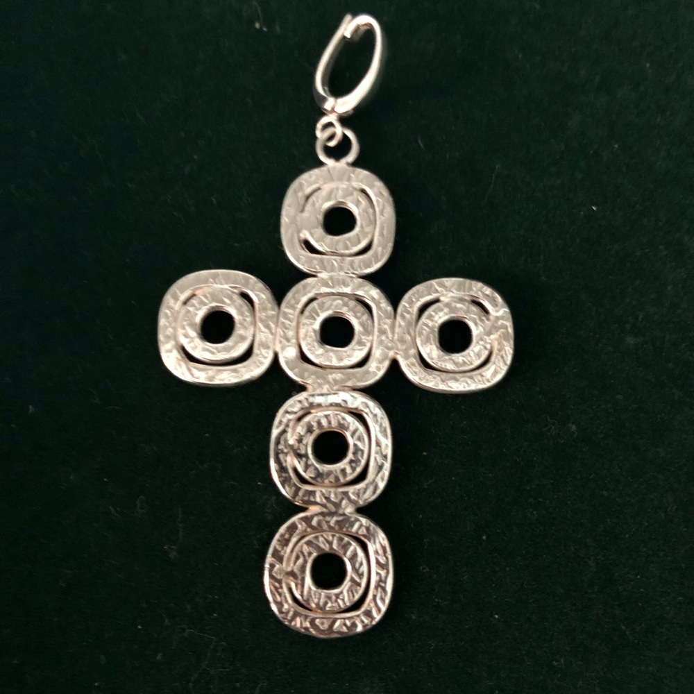 Sterling silver cross enhancer